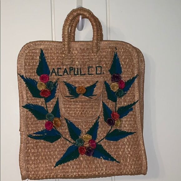 Vintage Handbags - Vtg Acapulco woven beach bag